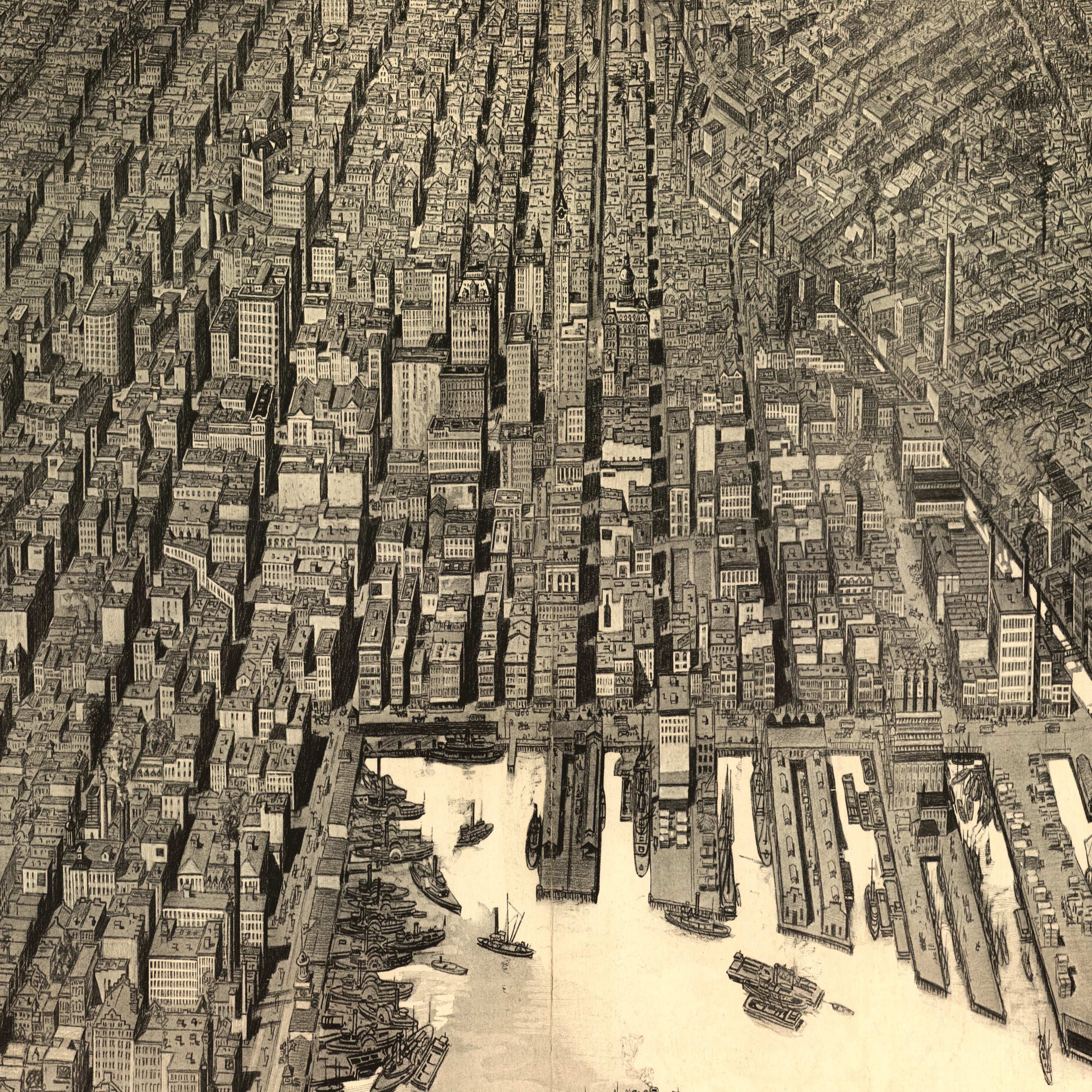 Detail from the Baltimore 1912 panoramic map
