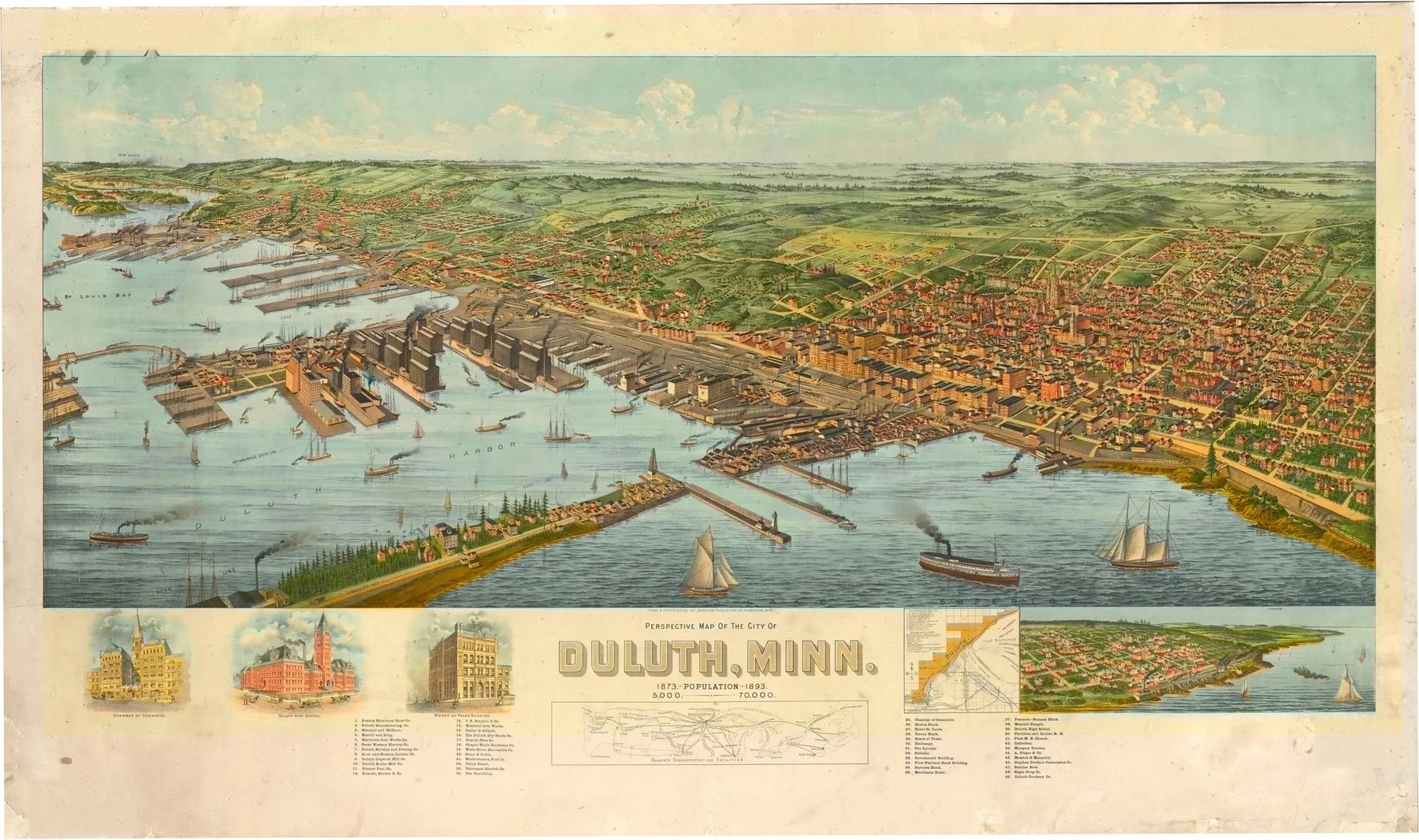 Minnesota historic panoramic map